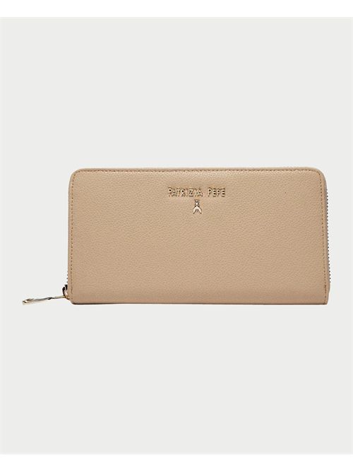 Patrizia Pepe zip around wallet in hammered leather PATRIZIA PEPE | CQ4879-L001B732